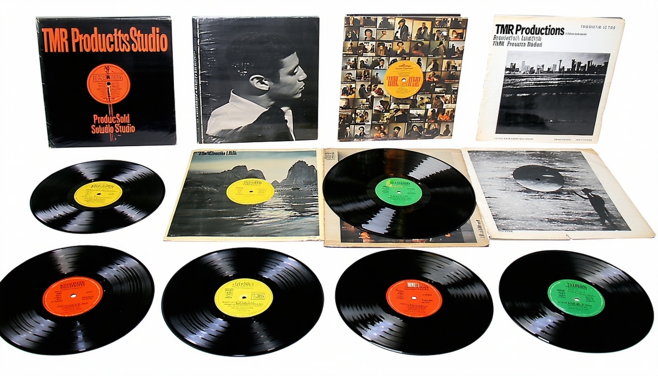 A selection of exclusive records produced and sold by TMR Productions Studio.